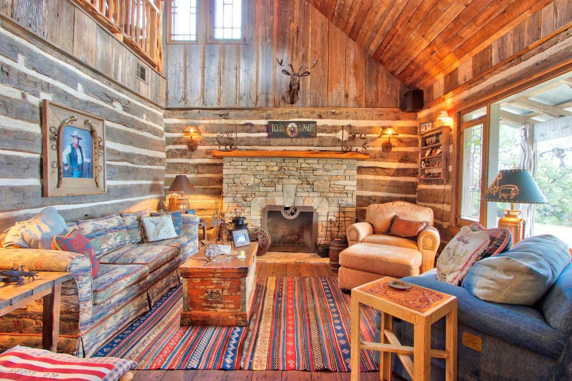 Log Cabin At Old Glory Ranch Wimberley Eksteriør bilde