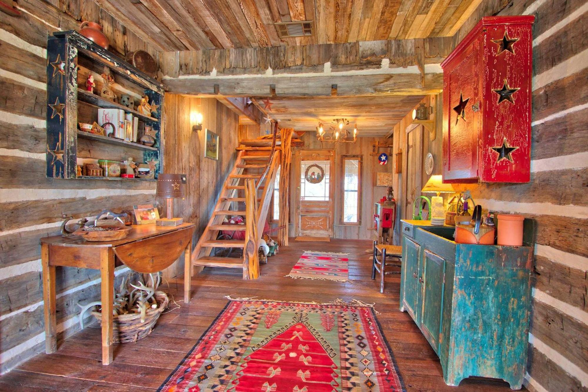 Log Cabin At Old Glory Ranch Wimberley Eksteriør bilde