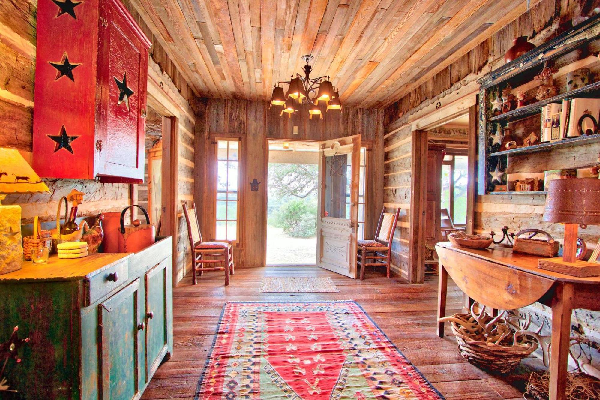 Log Cabin At Old Glory Ranch Wimberley Eksteriør bilde